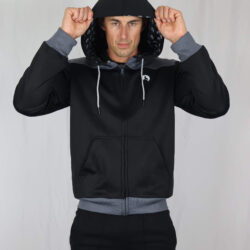 Hoodie full zipper with motif