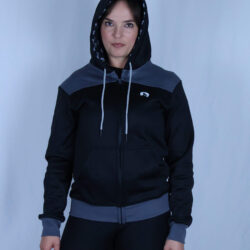 Hoodie full zipper with motif Women